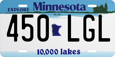 MN license plate 450LGL