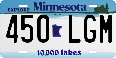 MN license plate 450LGM