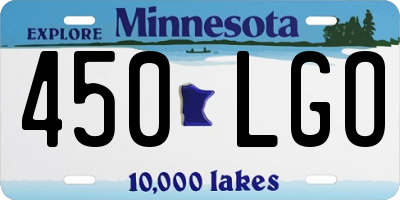 MN license plate 450LGO
