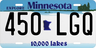 MN license plate 450LGQ