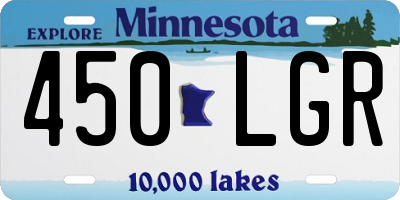 MN license plate 450LGR