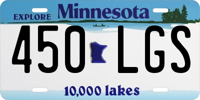 MN license plate 450LGS
