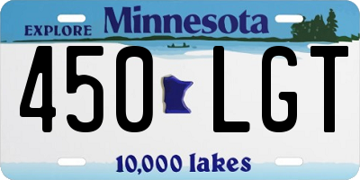 MN license plate 450LGT
