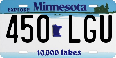 MN license plate 450LGU