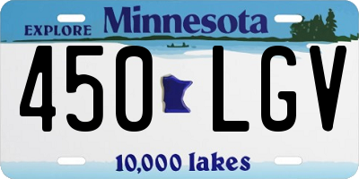 MN license plate 450LGV