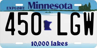 MN license plate 450LGW