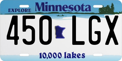 MN license plate 450LGX