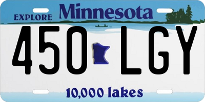 MN license plate 450LGY