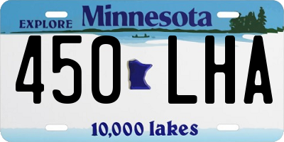 MN license plate 450LHA