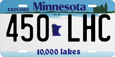 MN license plate 450LHC