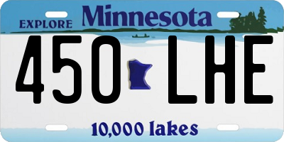 MN license plate 450LHE