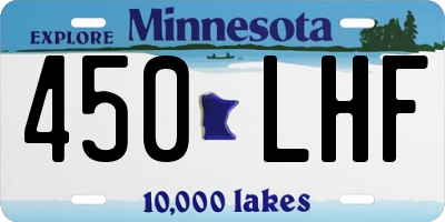 MN license plate 450LHF