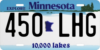 MN license plate 450LHG
