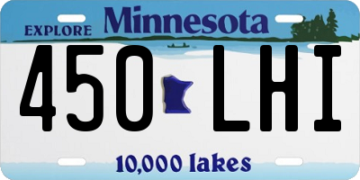 MN license plate 450LHI
