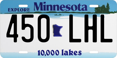 MN license plate 450LHL