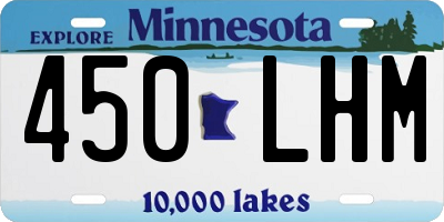 MN license plate 450LHM