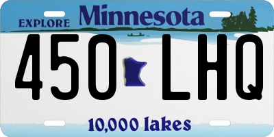 MN license plate 450LHQ