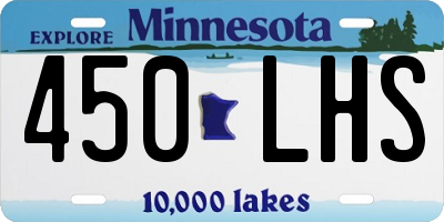 MN license plate 450LHS