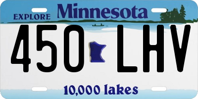 MN license plate 450LHV