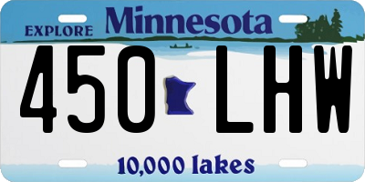MN license plate 450LHW