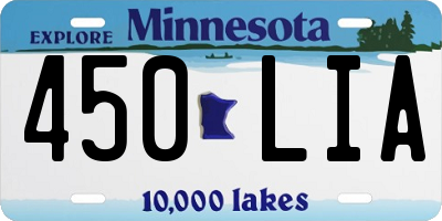 MN license plate 450LIA