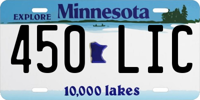 MN license plate 450LIC