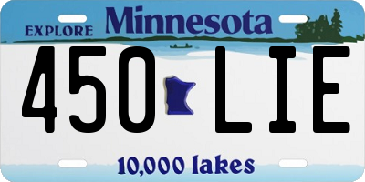 MN license plate 450LIE