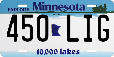 MN license plate 450LIG