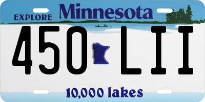 MN license plate 450LII