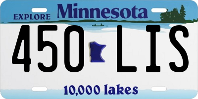 MN license plate 450LIS