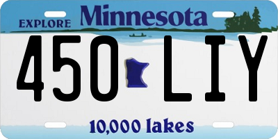 MN license plate 450LIY