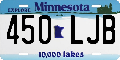 MN license plate 450LJB