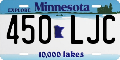 MN license plate 450LJC