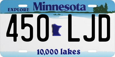 MN license plate 450LJD