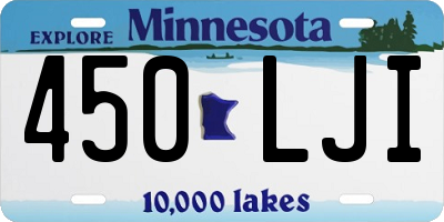 MN license plate 450LJI