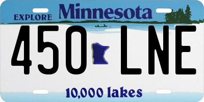 MN license plate 450LNE
