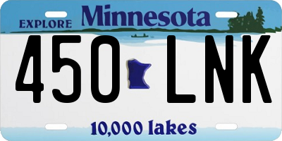 MN license plate 450LNK