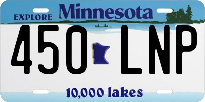 MN license plate 450LNP