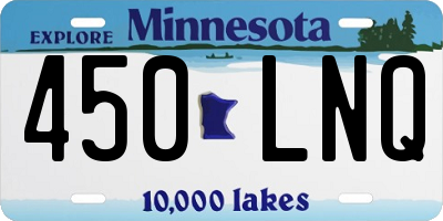 MN license plate 450LNQ