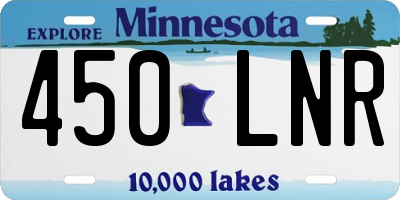 MN license plate 450LNR