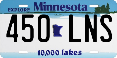 MN license plate 450LNS