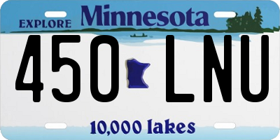 MN license plate 450LNU