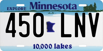 MN license plate 450LNV