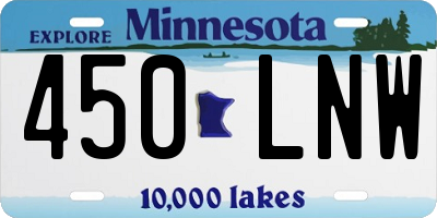 MN license plate 450LNW