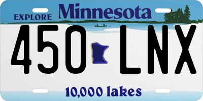MN license plate 450LNX