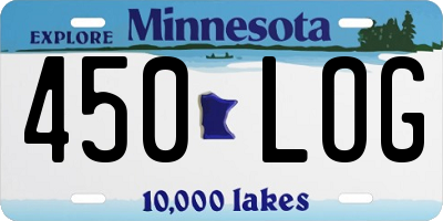 MN license plate 450LOG