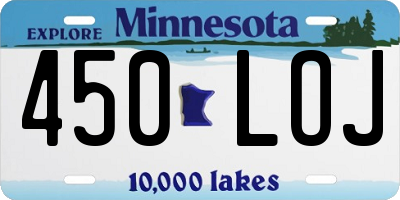 MN license plate 450LOJ