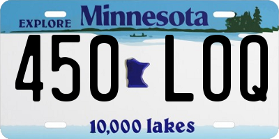 MN license plate 450LOQ
