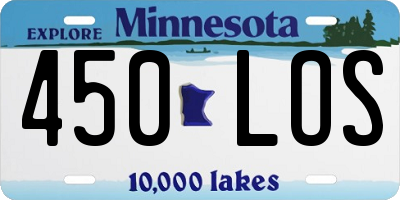 MN license plate 450LOS