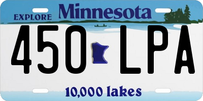 MN license plate 450LPA